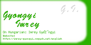 gyongyi imrey business card